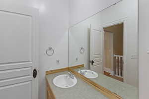 Bathroom featuring vanity