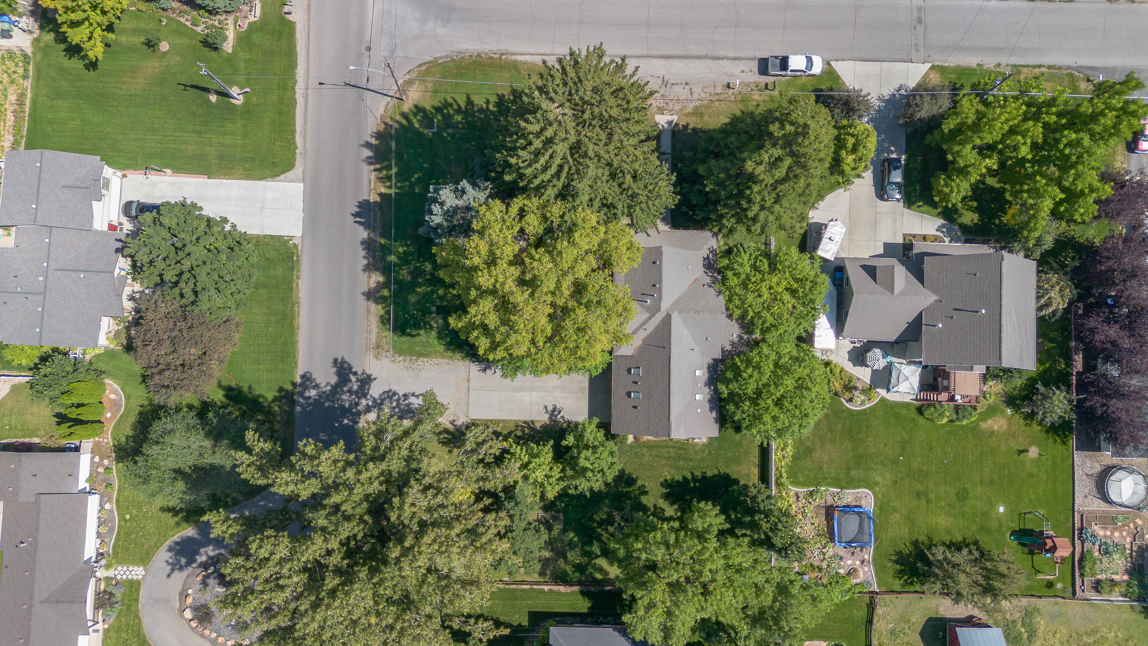 Aerial view of residential area