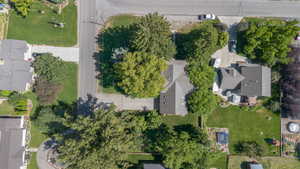 Aerial view of residential area