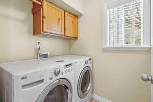 Laundry Room with Cabinets - Washer & Dryer are Included