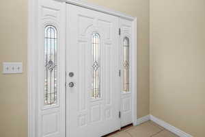Front Entry Door with Glass and Two Side Light Panels