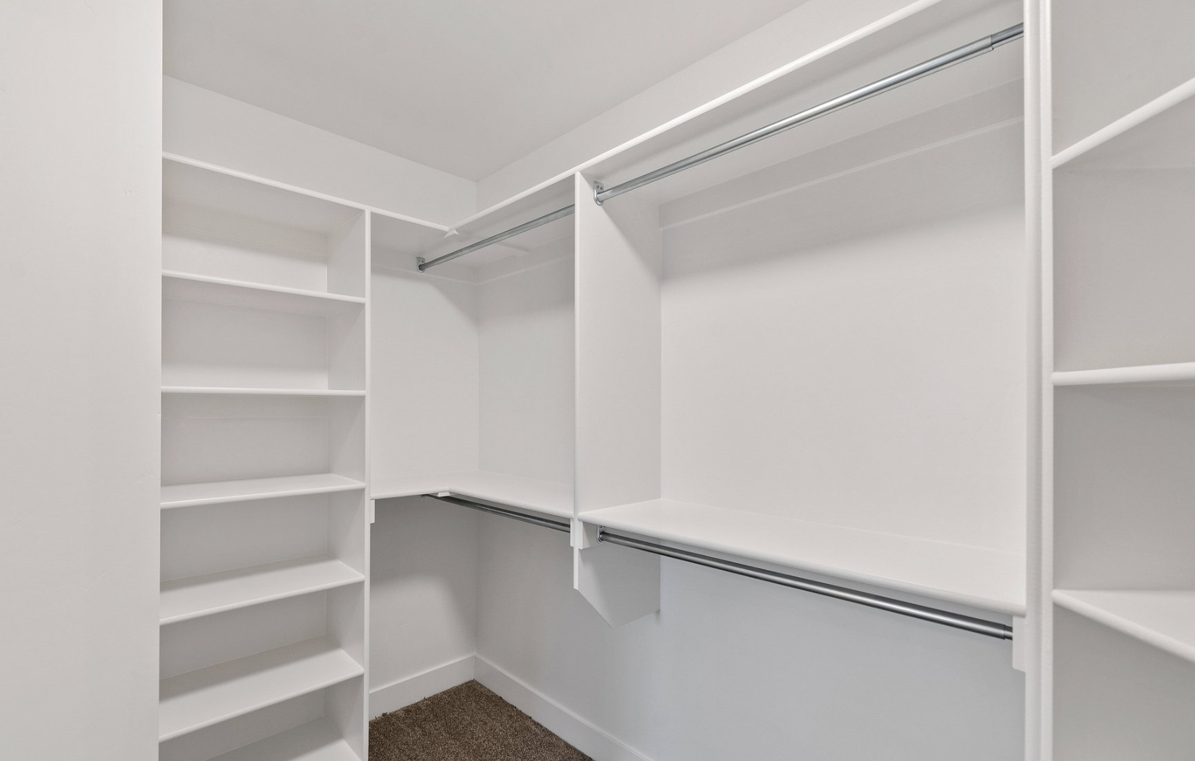 Walk in primary closet