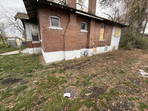 Sewer line in north alley way.