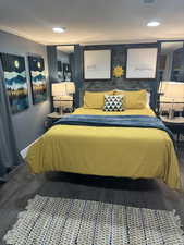 Bedroom featuring recessed lighting