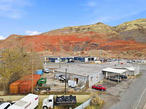 Mountain view with an industrial area