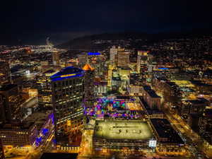 City view with a view of city lights