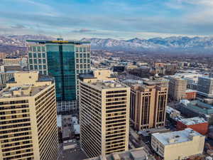 View of city featuring a mountain backdrop