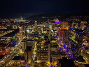 City view with a view of city lights