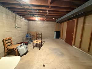 View of unfinished below grade area