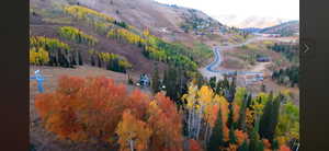 View of mountain background beautiful in fall