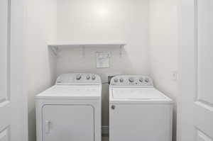 Laundry area with washer and dryer