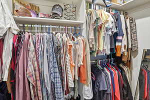 View of walk in closet