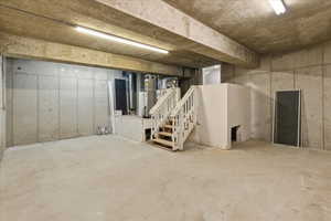 View of unfinished below grade area