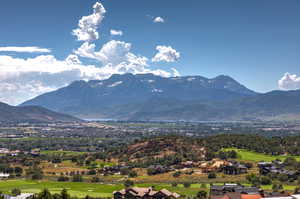 Mountain view with a golf club