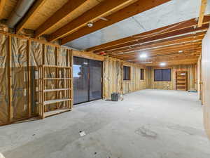 View of unfinished basement