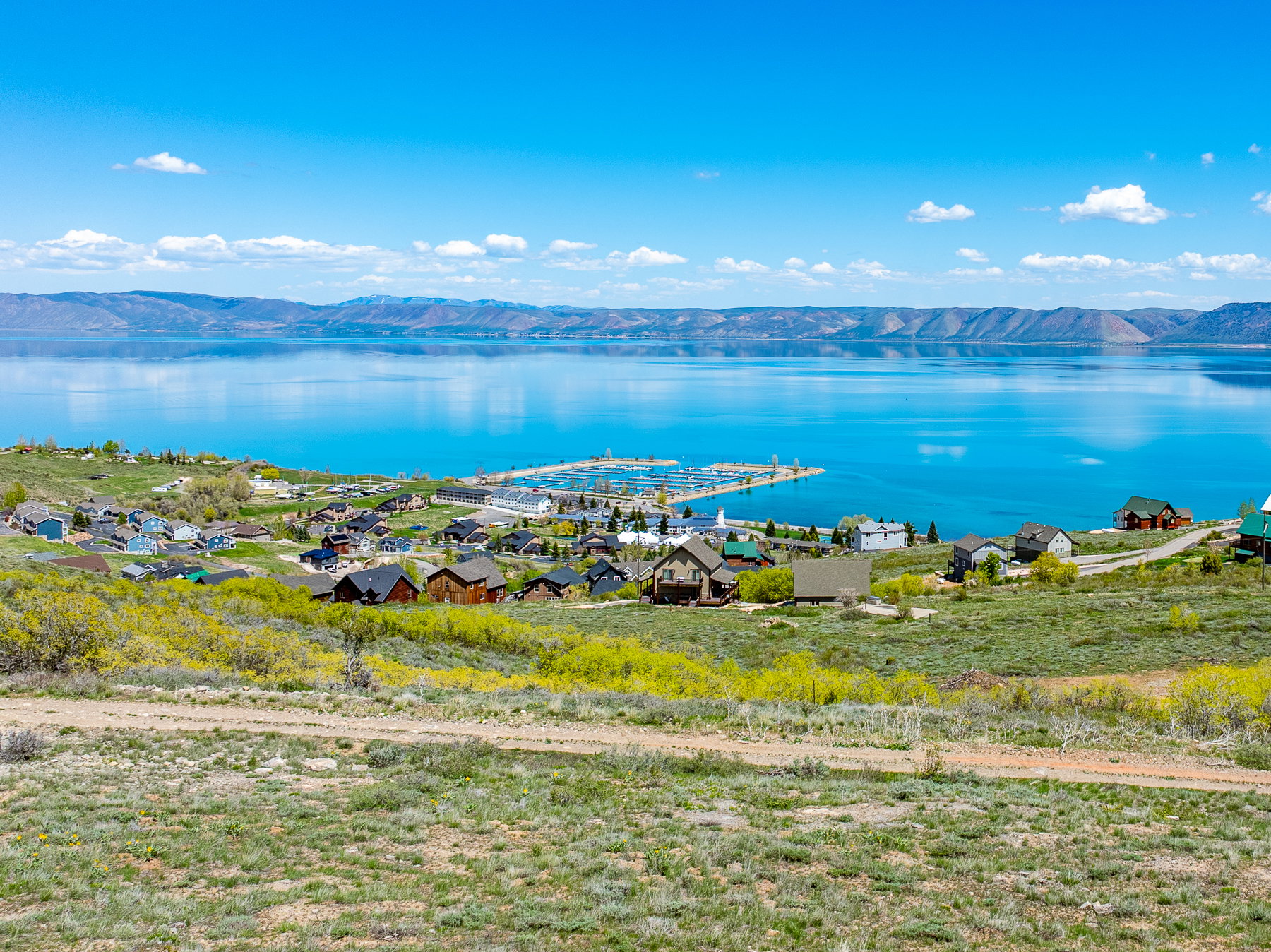 Water view with mountains