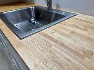 Kitchen view of a sink