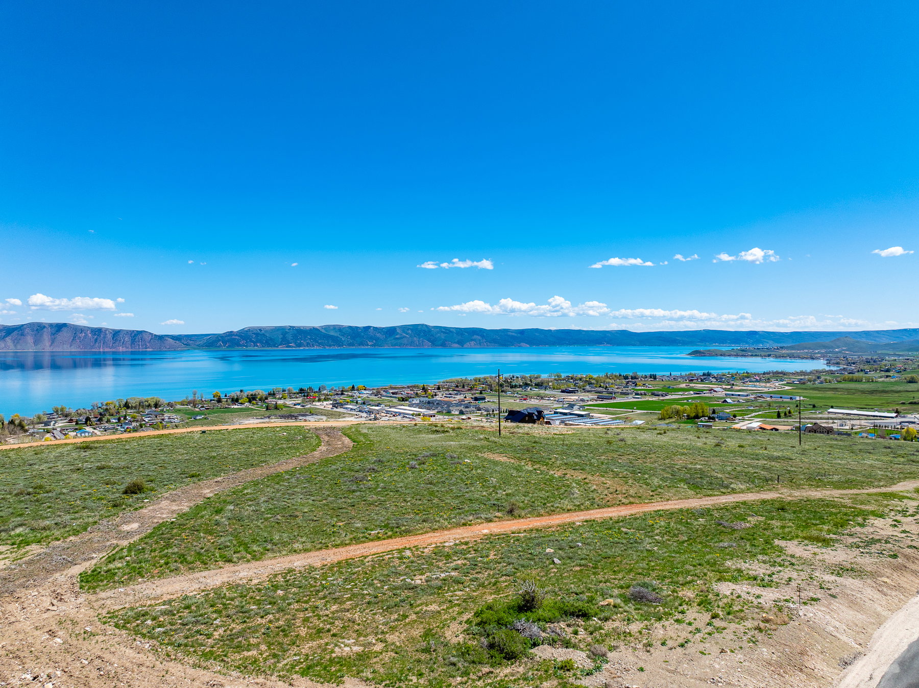 Water view with a mountainous background