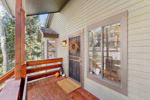 View of wooden terrace