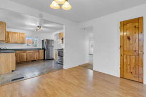 Dining room off of kitchen.