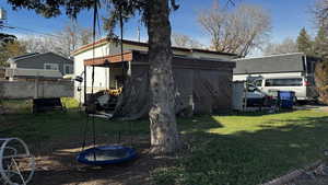 Rear view of property