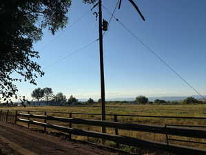 View of yard featuring a view of countryside