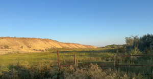 View of mountain background with rural landscape