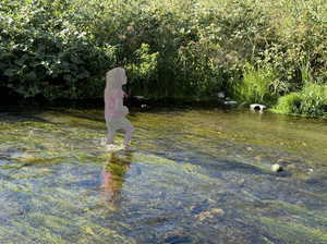 View of yard featuring a water view