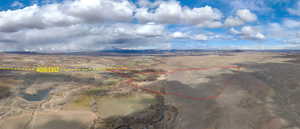 View of rural area with property boundaries highlighted