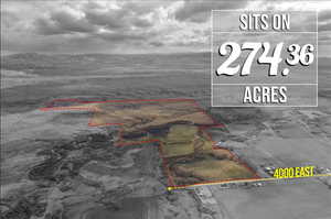 Aerial overview of property's location with property boundaries highlighted