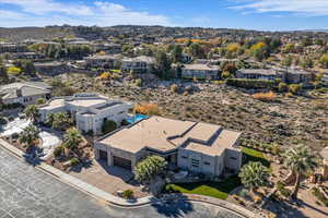 Aerial view of residential area