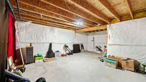 View of unfinished below grade area