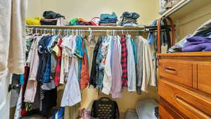 View of walk in closet