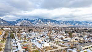 Mountain view with nearby suburban area