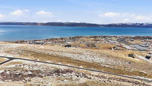 Water view with a mountainous background