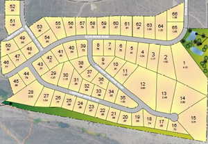 Map showing property parcels
