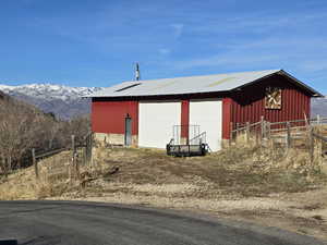 View of pole building