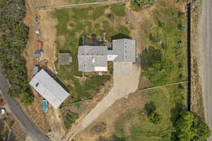 Aerial overview of property's location with rural landscape