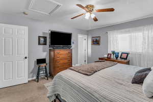 Primary bath entrance in right corner