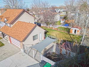 Aerial view of residential area