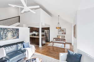 Dining area and kitchen