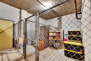 View of storage area.