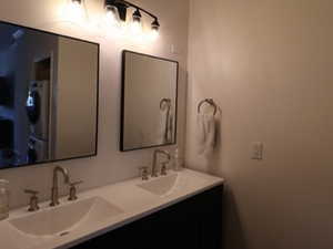 Bathroom with double vanity