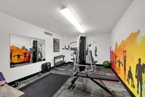 View of workout room.
