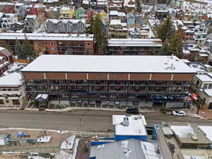 Drone / aerial view of apartment complex / building