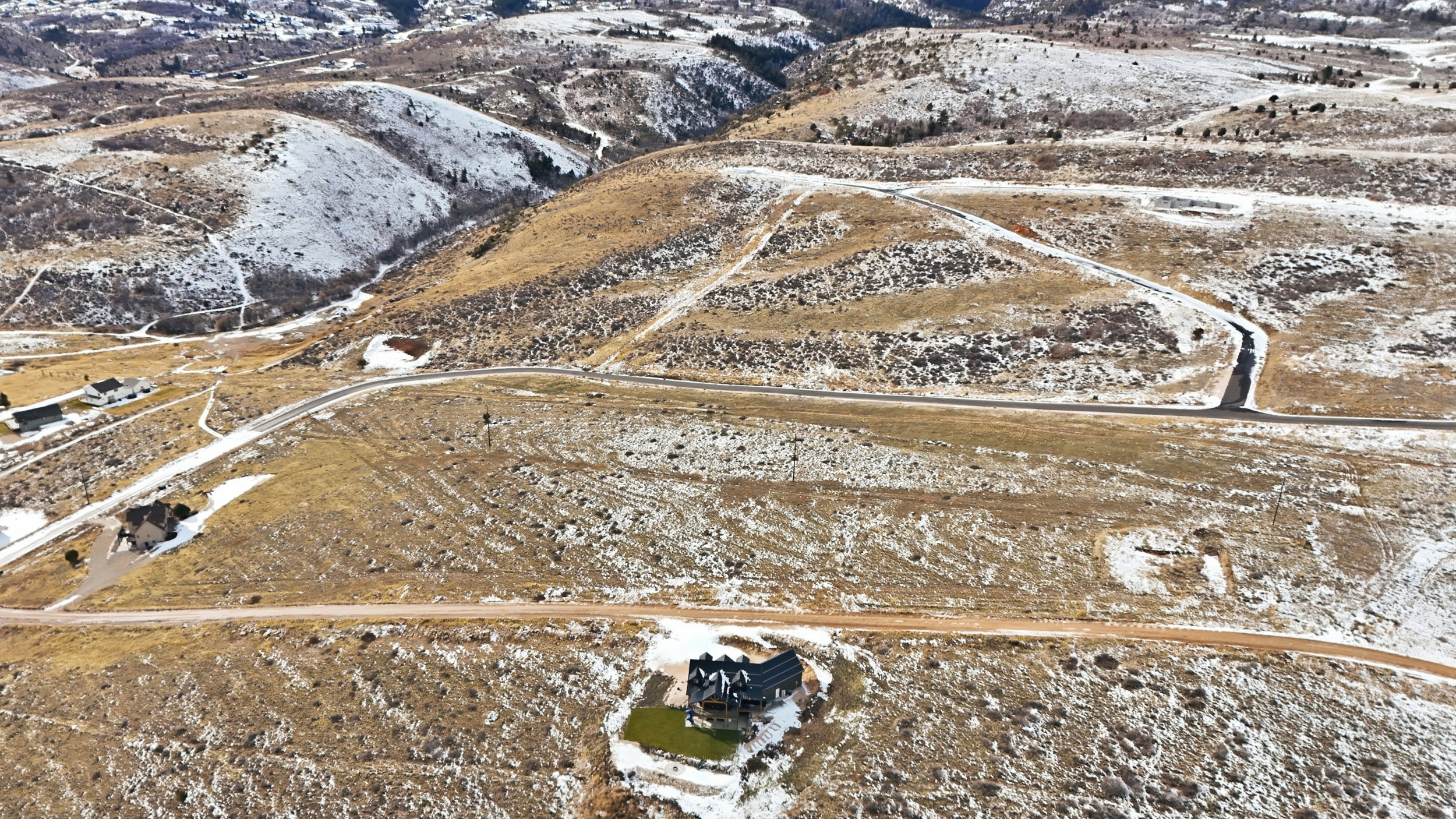 View of snowy aerial view