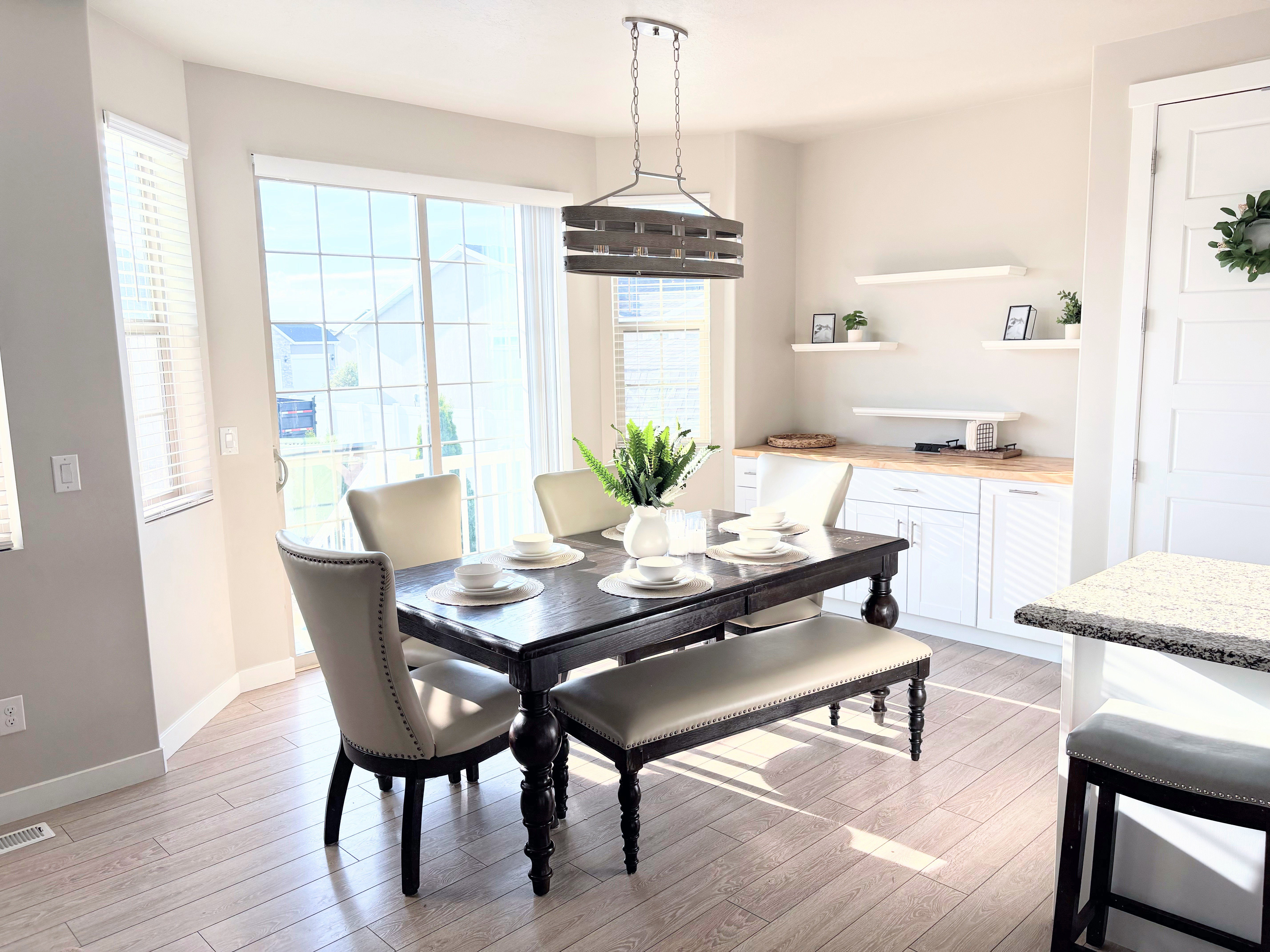 Dining room featuring light wood finished floors