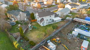 Aerial view of residential area