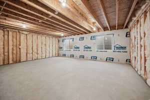 View of unfinished below grade area