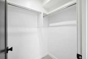 View of walk in closet